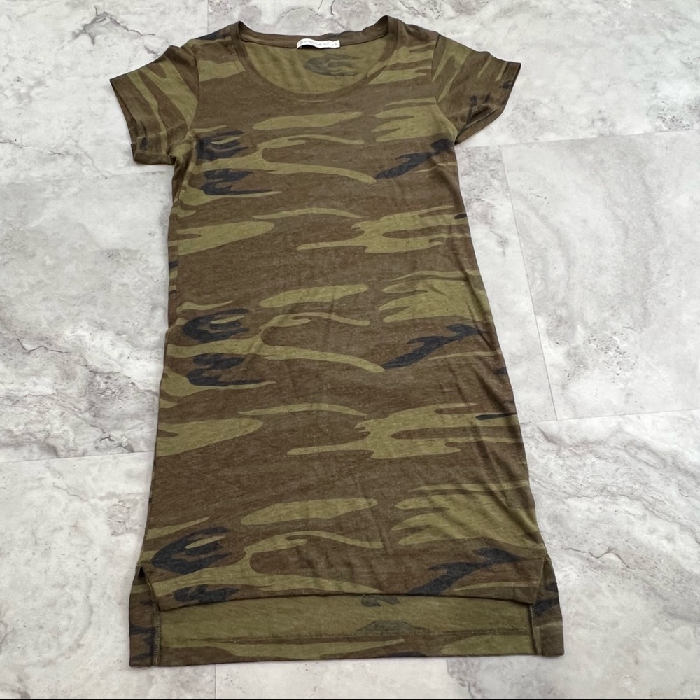 Alternative Apparel Camo‎ Olive Green T-Shirt Dress Size Small S